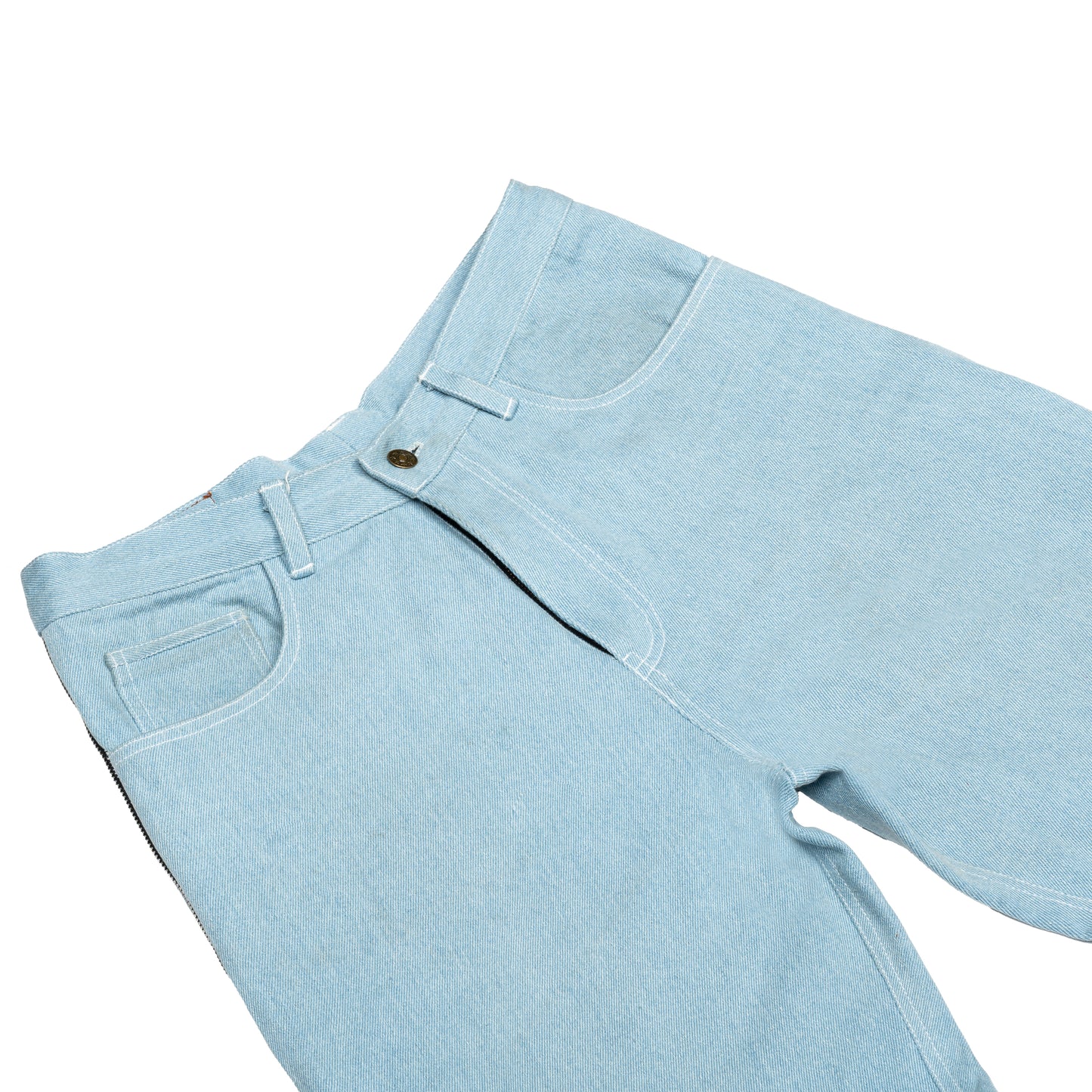 ZIP UP BAGGY DENIM