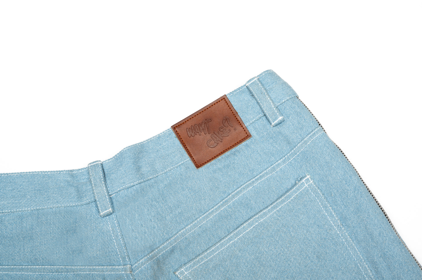 ZIP UP BAGGY DENIM