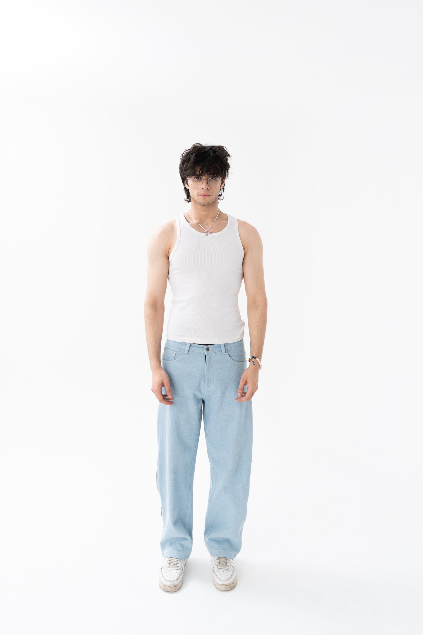 ZIP UP BAGGY DENIM
