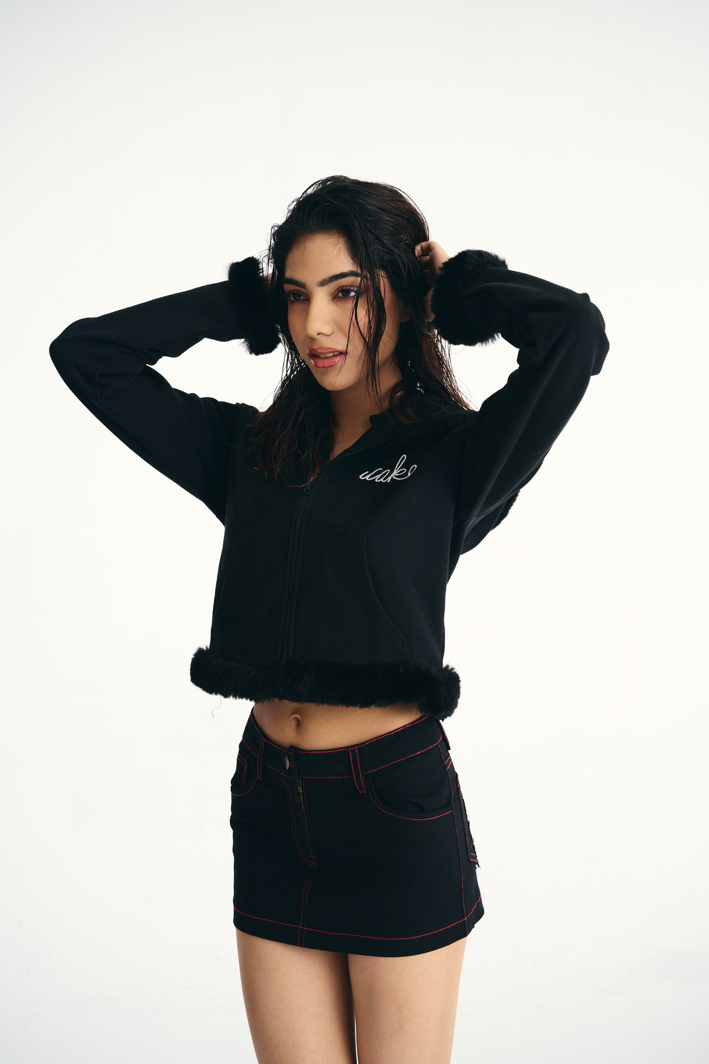 BLACK CAT HOODIE