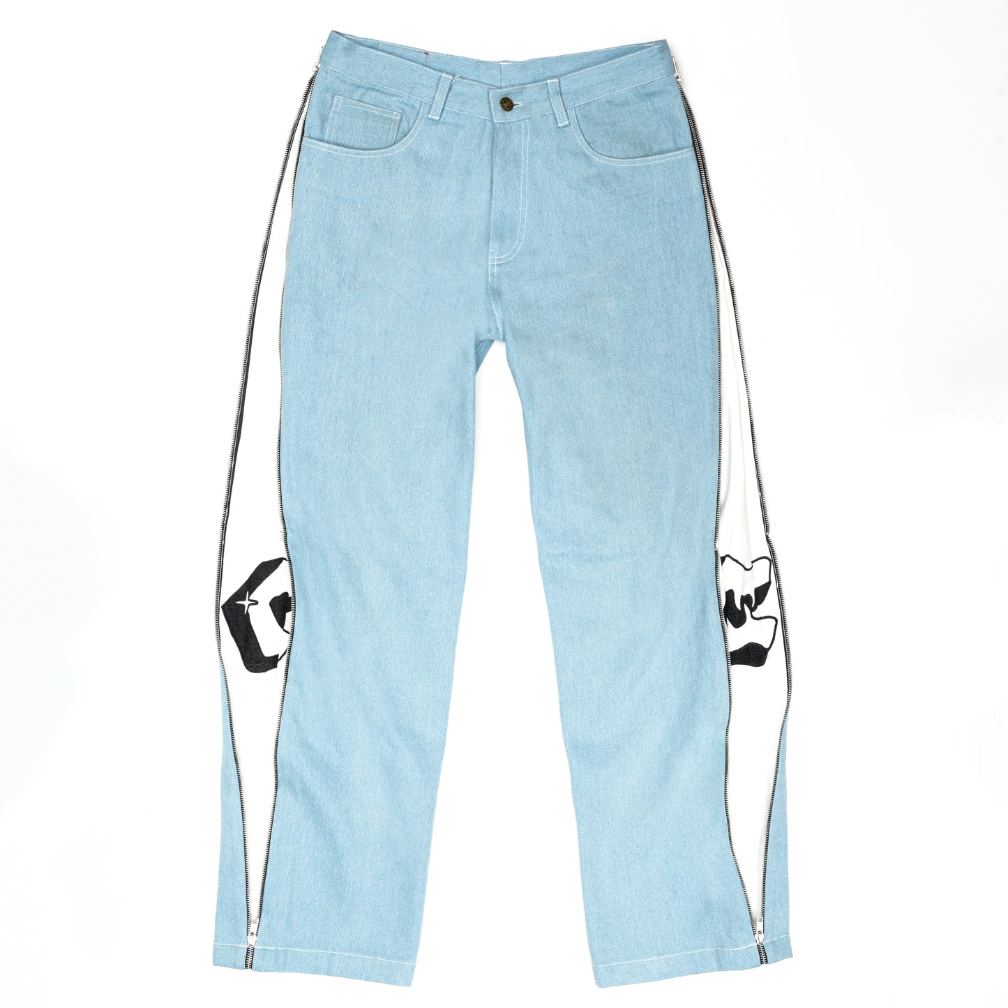 ZIP UP BAGGY DENIM