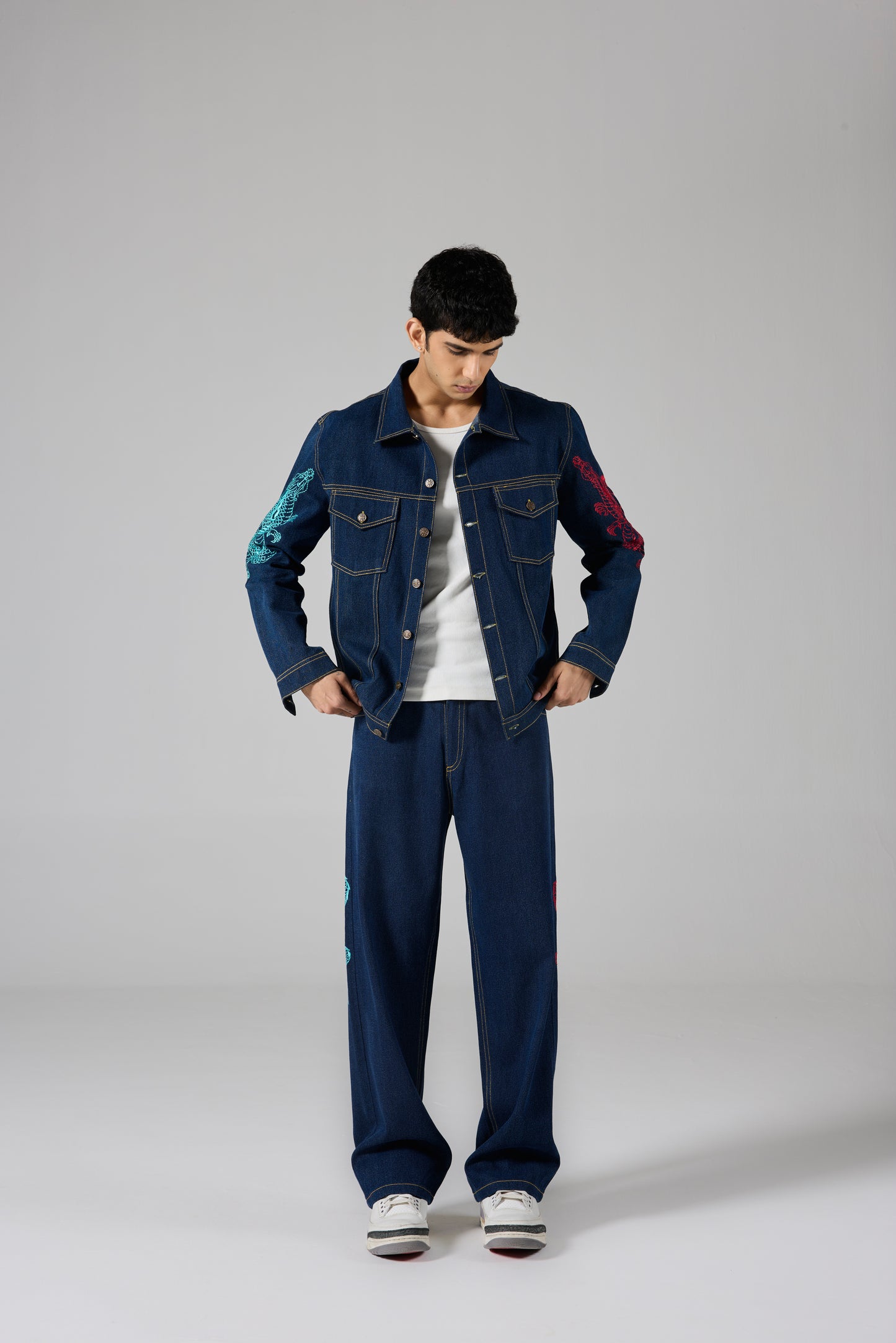 DUAL DRAGON DENIM JACKET