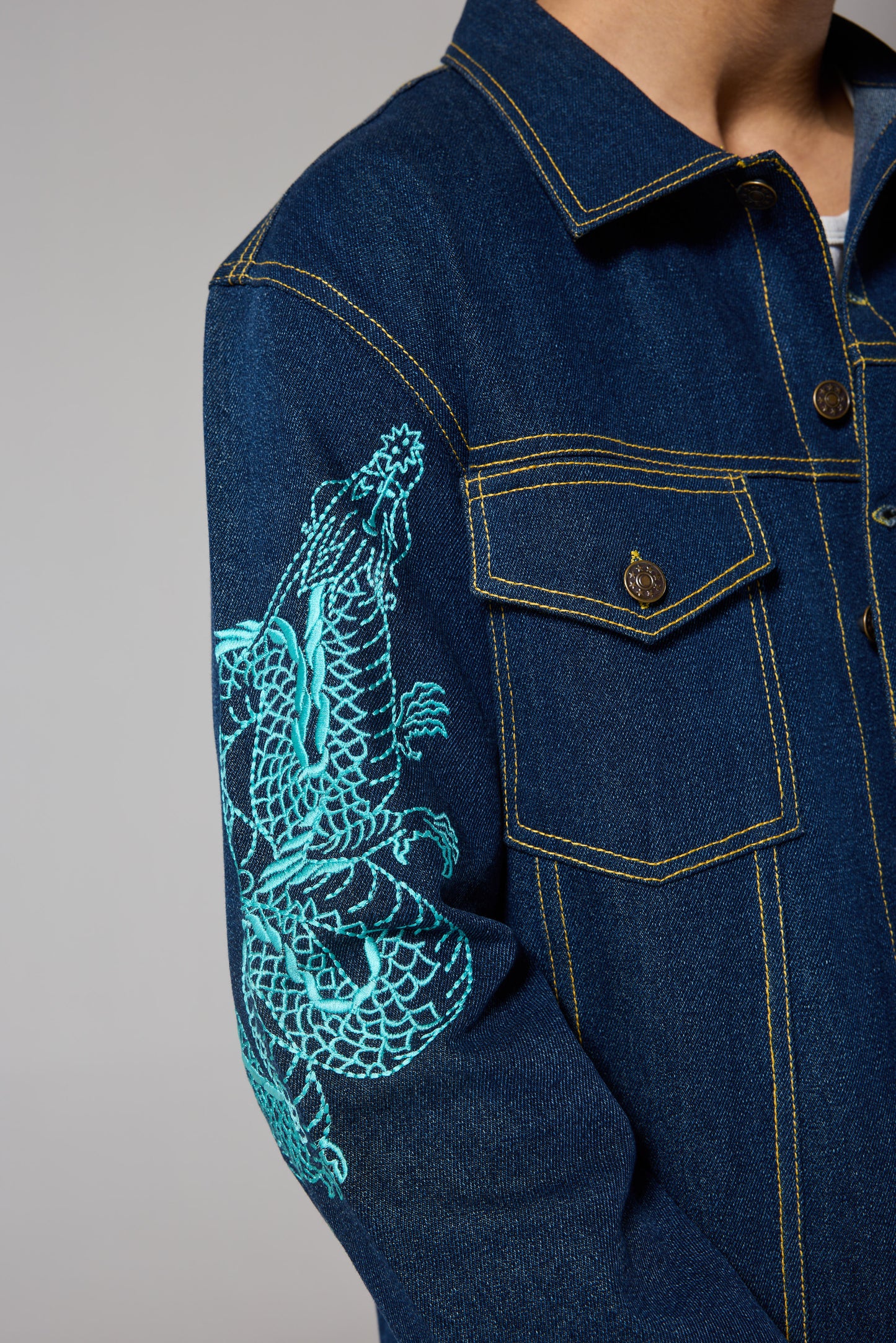 DUAL DRAGON DENIM JACKET