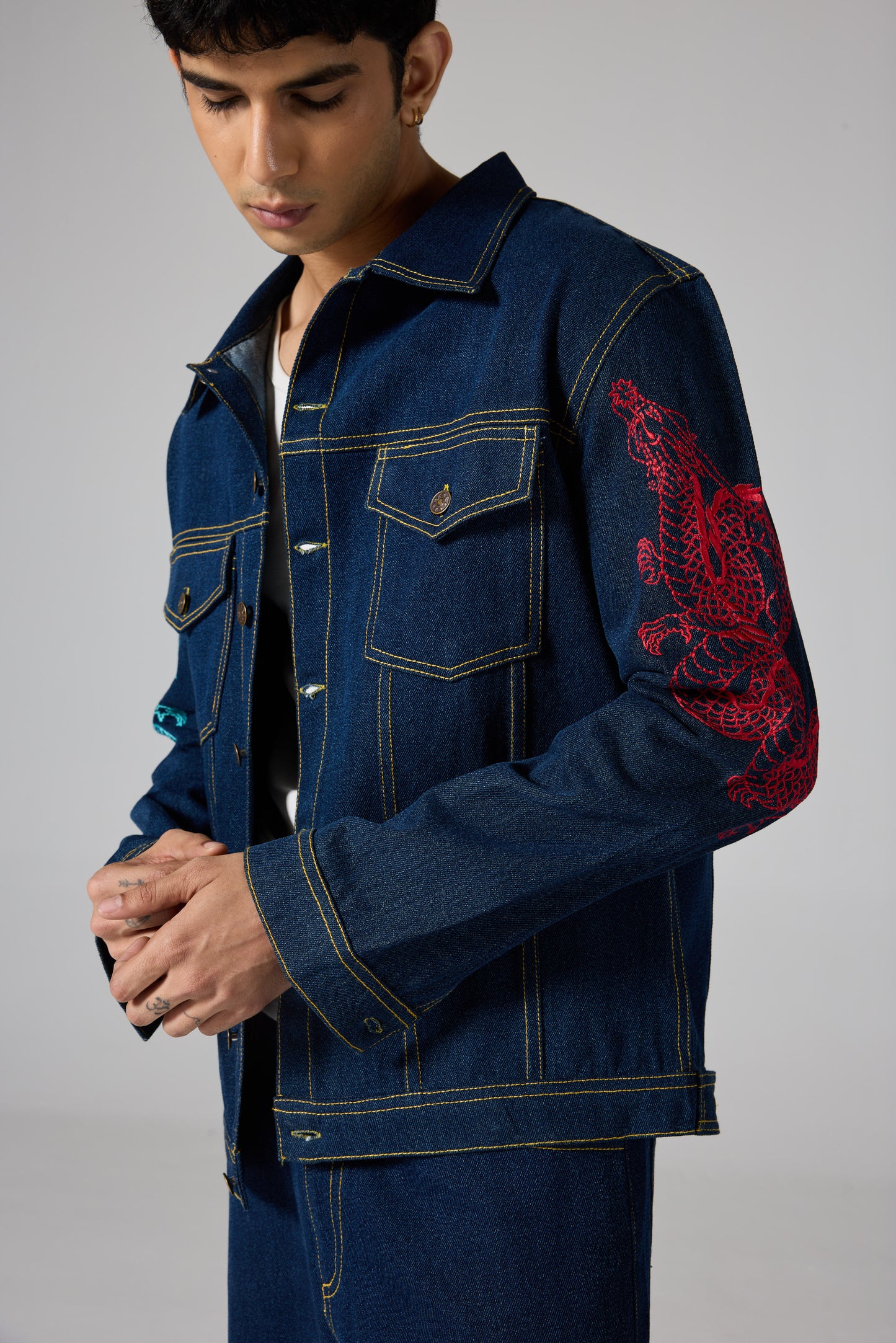 DUAL DRAGON DENIM JACKET