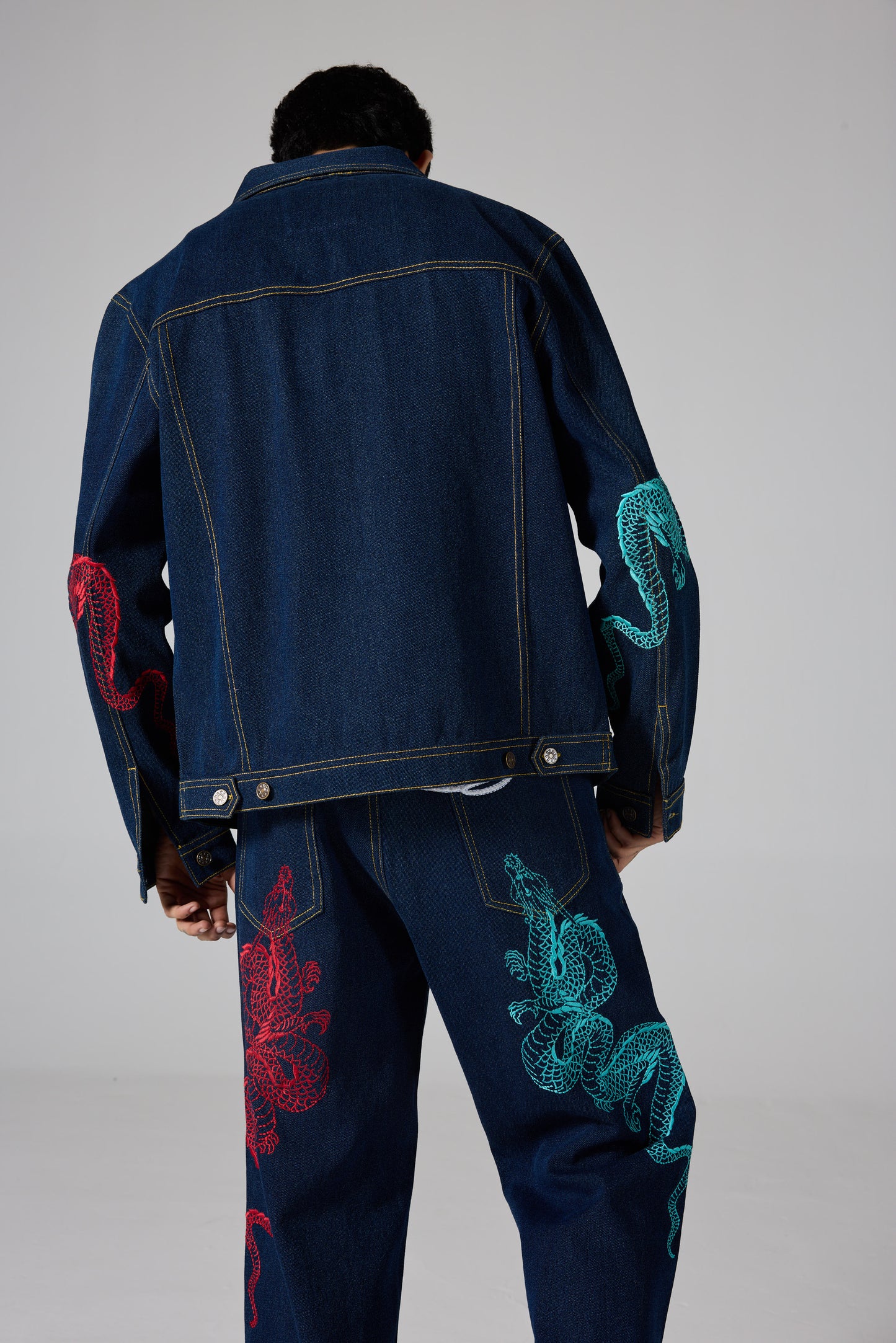 DUAL DRAGON DENIM JACKET