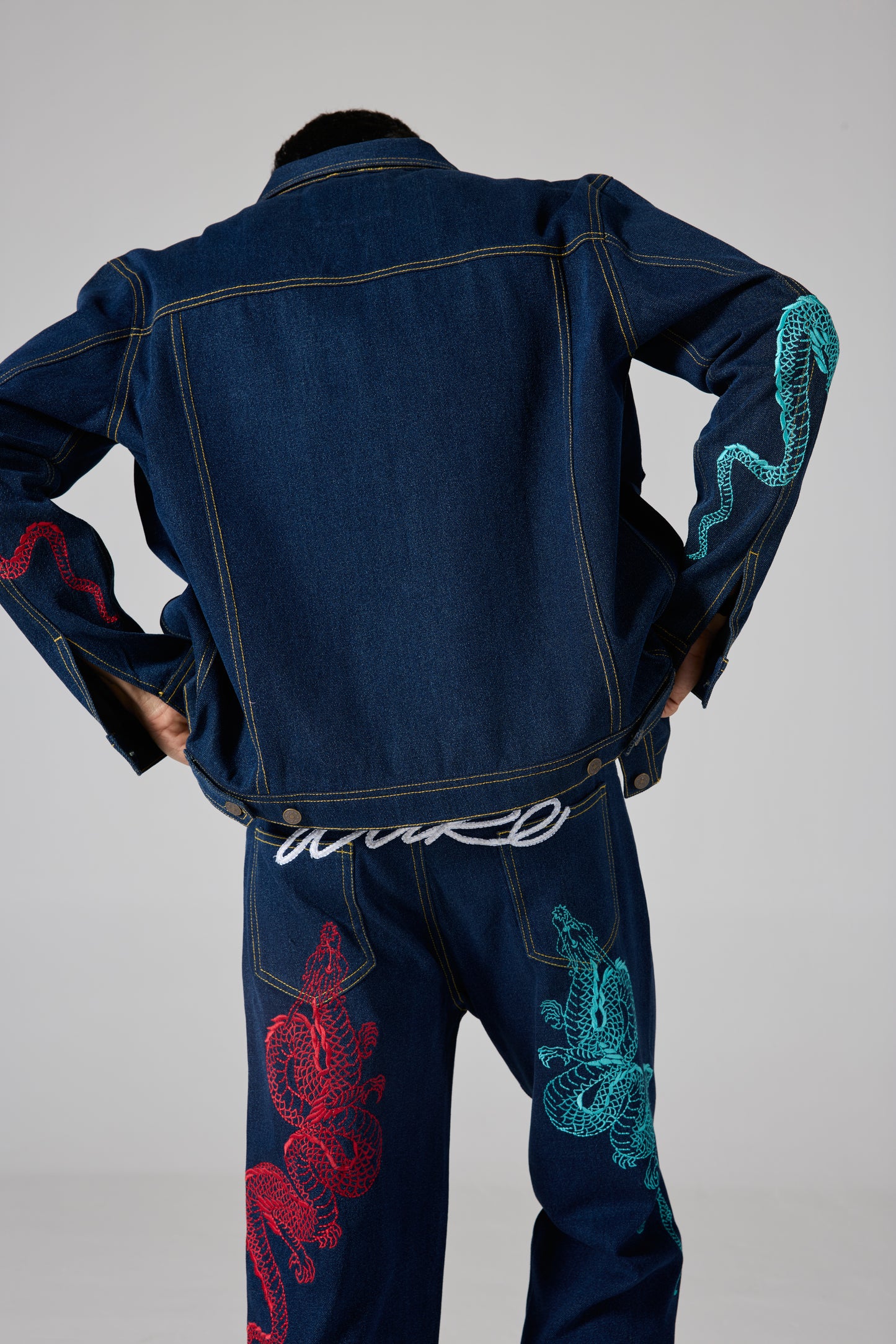 DUAL DRAGON DENIM JACKET