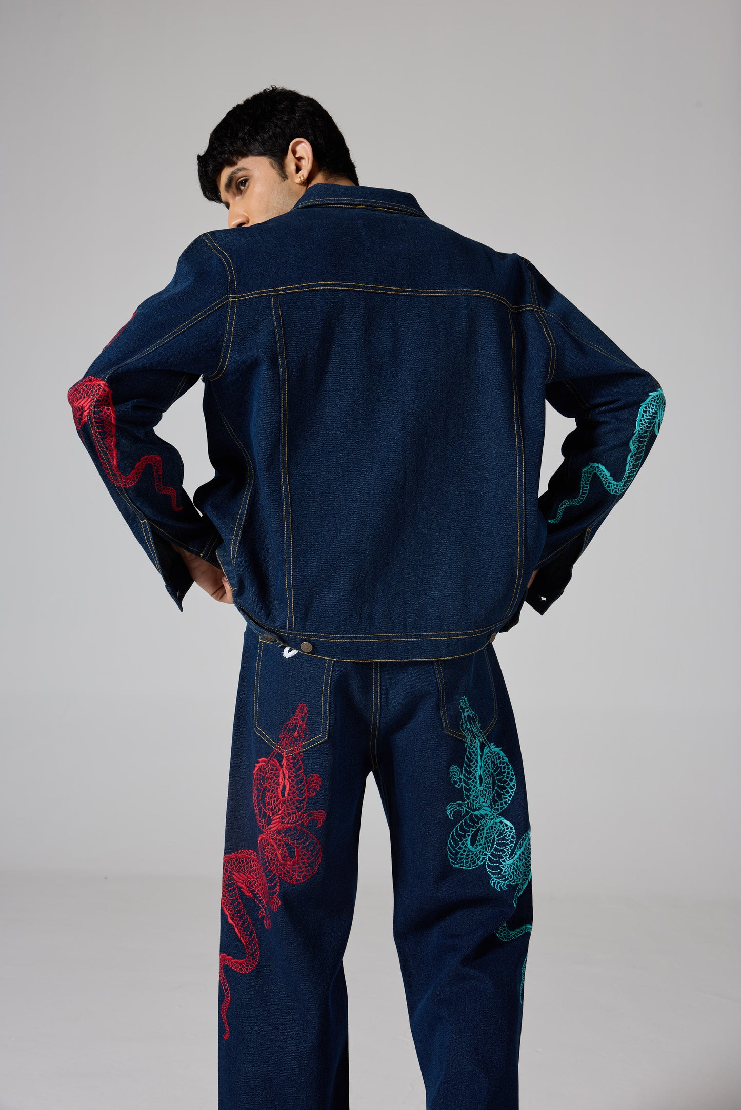DUAL DRAGON DENIM JACKET